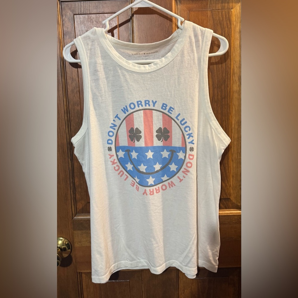 Lucky Brand White Graphic Tank